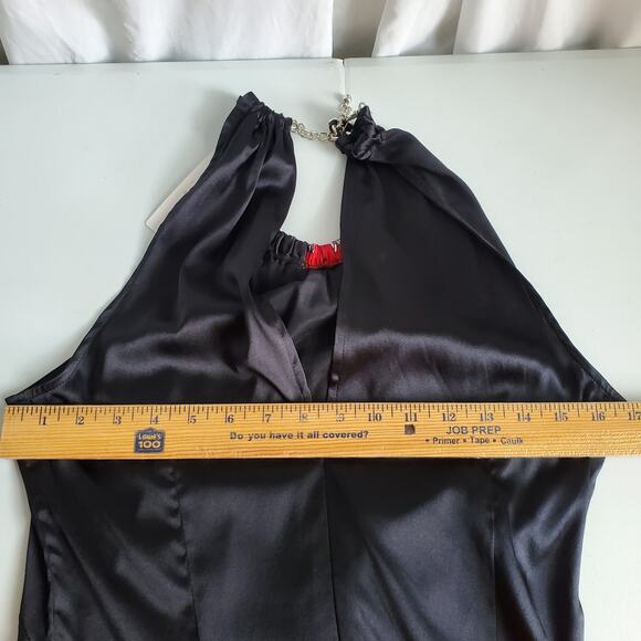 Vtg Cache Silk Scarf Chain Halter Top Blouse M Fairy Goth Witchy Whimsigoth NEW - Picture 8 of 10